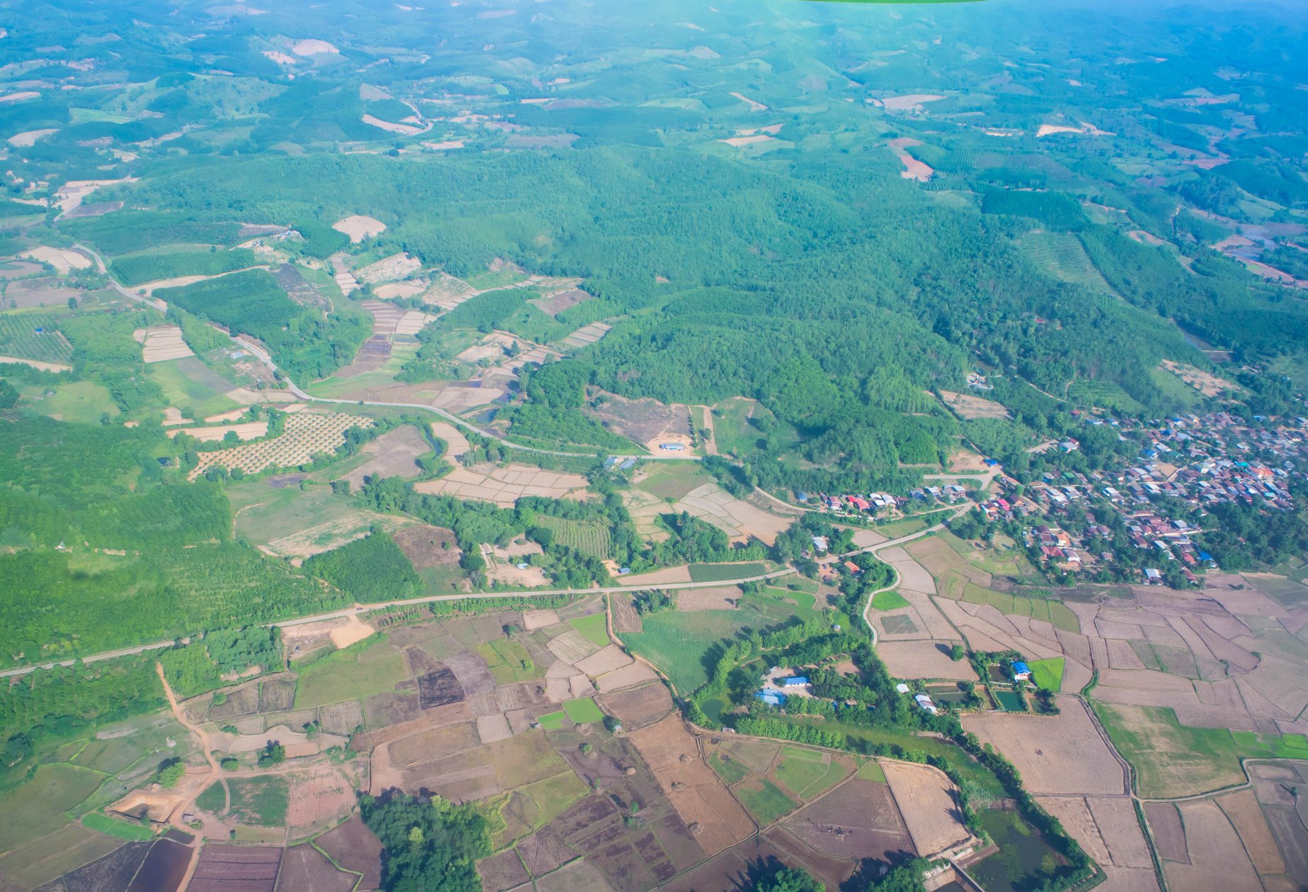 top view , land